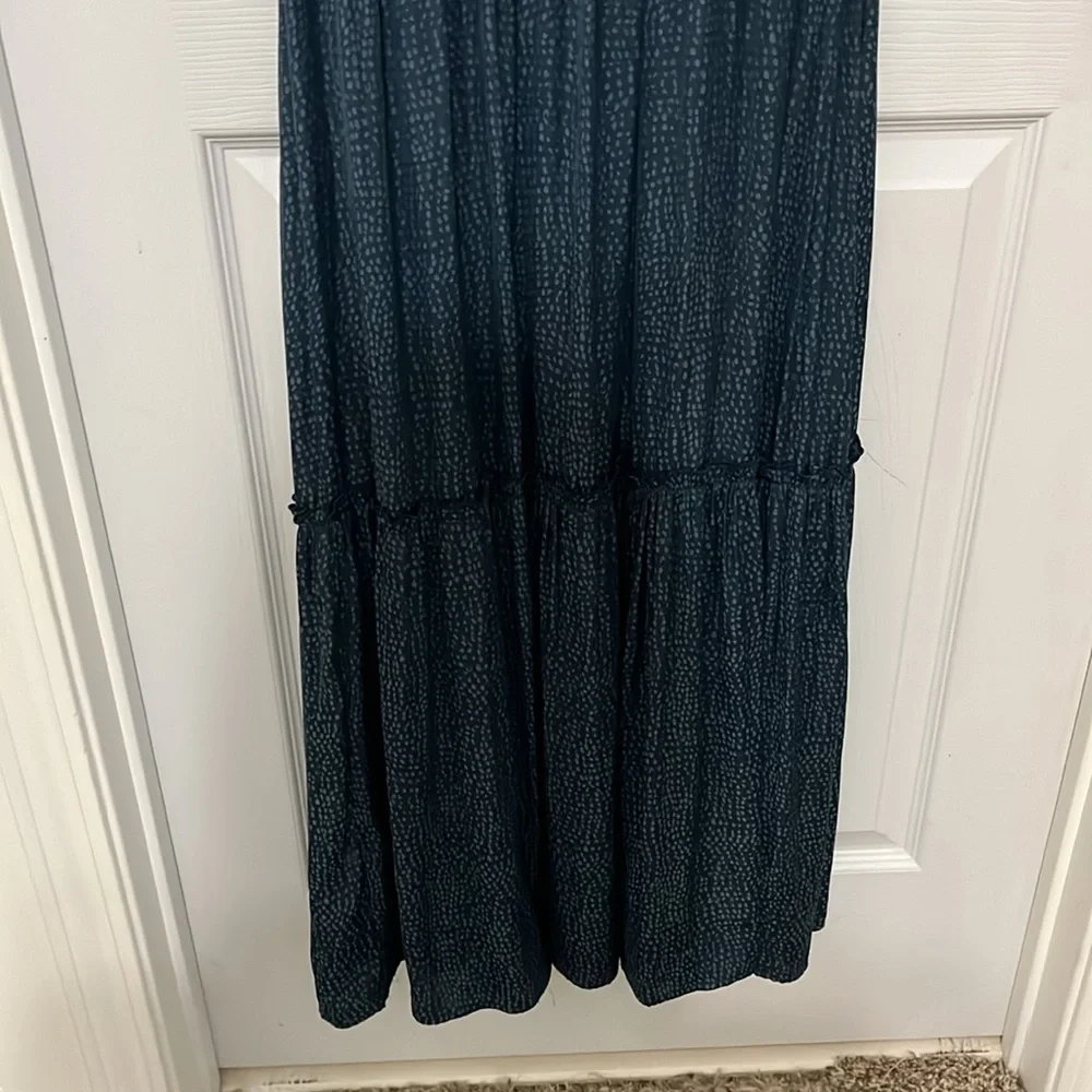On 34th short sleeve blue dress with tie in the front size medium - Picture 2 of 12